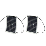 15W Solar Panel Portable Waterproof Monocrystalline Solar Charging Board for Outdoor Car Motor YachtSolar Panel - Low Angle