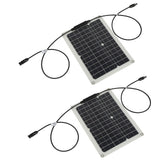 15W Solar Panel Portable Waterproof Monocrystalline Solar Charging Board for Outdoor Car Motor YachtSolar Panel