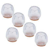 40PCS Chair Leg Protector Thickened Silicone Table Leg Cover Transparent Non Slip Furniture Leg Protector - Top-Down View