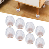 40PCS Chair Leg Protector Thickened Silicone Table Leg Cover Transparent Non Slip Furniture Leg Protector