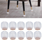 40PCS Chair Leg Protector Thickened Silicone Table Leg Cover Transparent Non Slip Furniture Leg Protector - Extra Image
