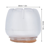 40PCS Chair Leg Protector Thickened Silicone Table Leg Cover Transparent Non Slip Furniture Leg Protector