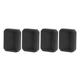 4Pcs Chair Caster Fixing Pad Rubber Refrigerator Wheel Protective Cup Noise Reduction for Home Office - Close-Up Angle