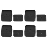 4Set Square Furniture Leg Pad Rubber Non Slip Table Chair Refrigerator Feet Protectors Noise Reduction - Top-Down View