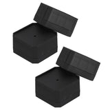 4Set Square Furniture Leg Pad Rubber Non Slip Table Chair Refrigerator Feet Protectors Noise Reduction