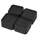 4Set Square Furniture Leg Pad Rubber Non Slip Table Chair Refrigerator Feet Protectors Noise Reduction - Low Angle