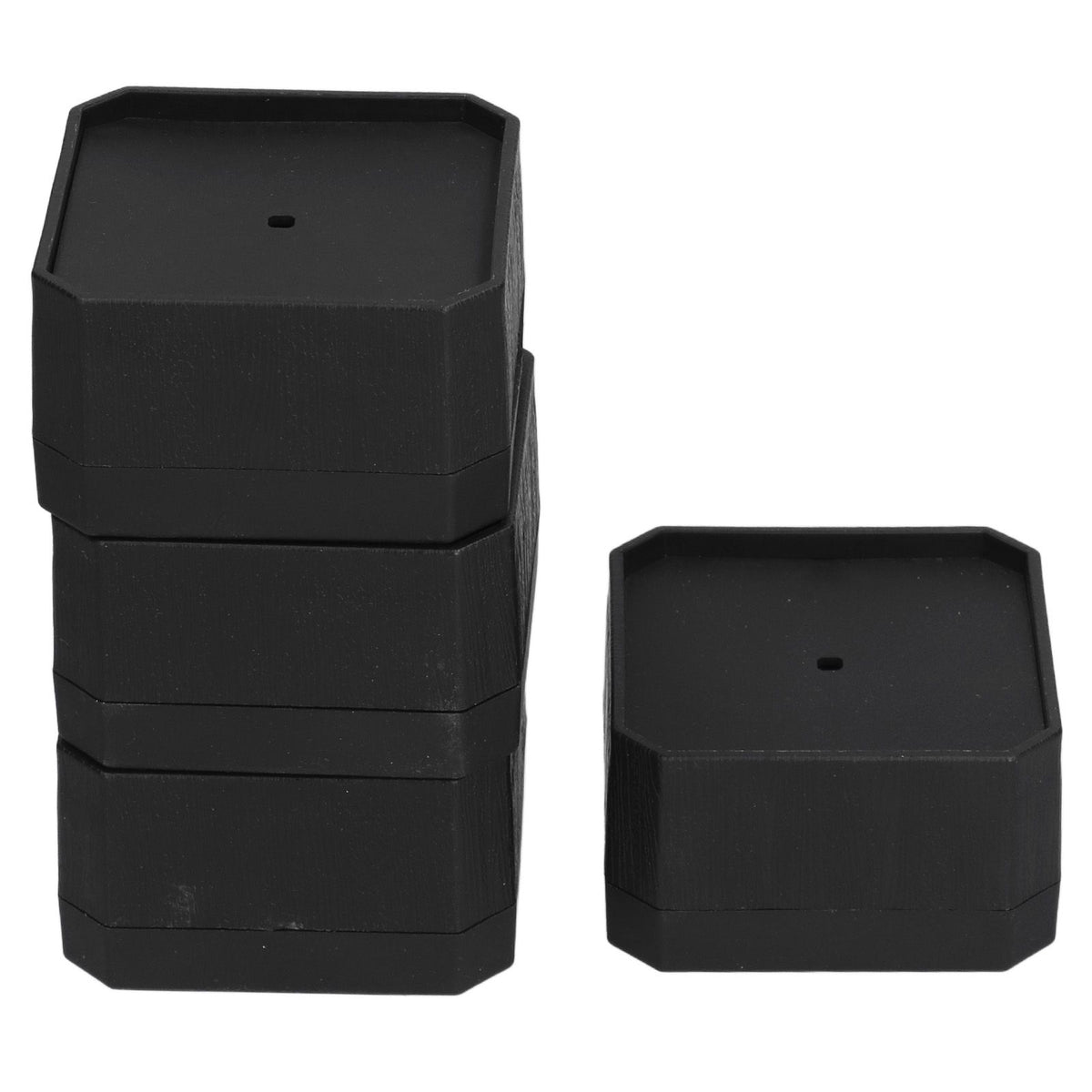 4Set Square Furniture Leg Pad Rubber Non Slip Table Chair Refrigerator Feet Protectors Noise Reduction