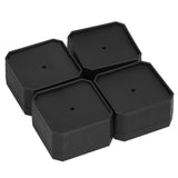 4Set Square Furniture Leg Pad Rubber Non Slip Table Chair Refrigerator Feet Protectors Noise Reduction