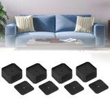4Set Square Furniture Leg Pad Rubber Non Slip Table Chair Refrigerator Feet Protectors Noise Reduction - Extra Image