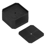 4Set Square Furniture Leg Pad Rubber Non Slip Table Chair Refrigerator Feet Protectors Noise Reduction