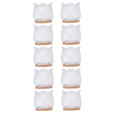 10PCS Chair Leg Floor Protector Office Table Leg Cover Anti Slip Rubber Felt Furniture Leg CoverS - Side View
