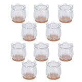 10PCS Chair Leg Floor Protector Office Table Leg Cover Anti Slip Rubber Felt Furniture Leg CoverS - Rear View