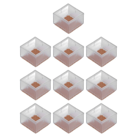 10PCS Chair Leg Floor Protector Rubber Felt Table Leg Cover Anti Slip Furniture Leg Protector for Office Home