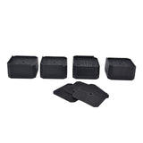 4Set Chair Leg Floor Protectors Square Rubber Non Slip Furniture Leg Pads for Home Bedroom