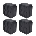 4Set Chair Leg Floor Protectors Square Rubber Non Slip Furniture Leg Pads for Home Bedroom