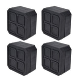 4Set Chair Leg Floor Protectors Square Rubber Non Slip Furniture Leg Pads for Home Bedroom - Front View