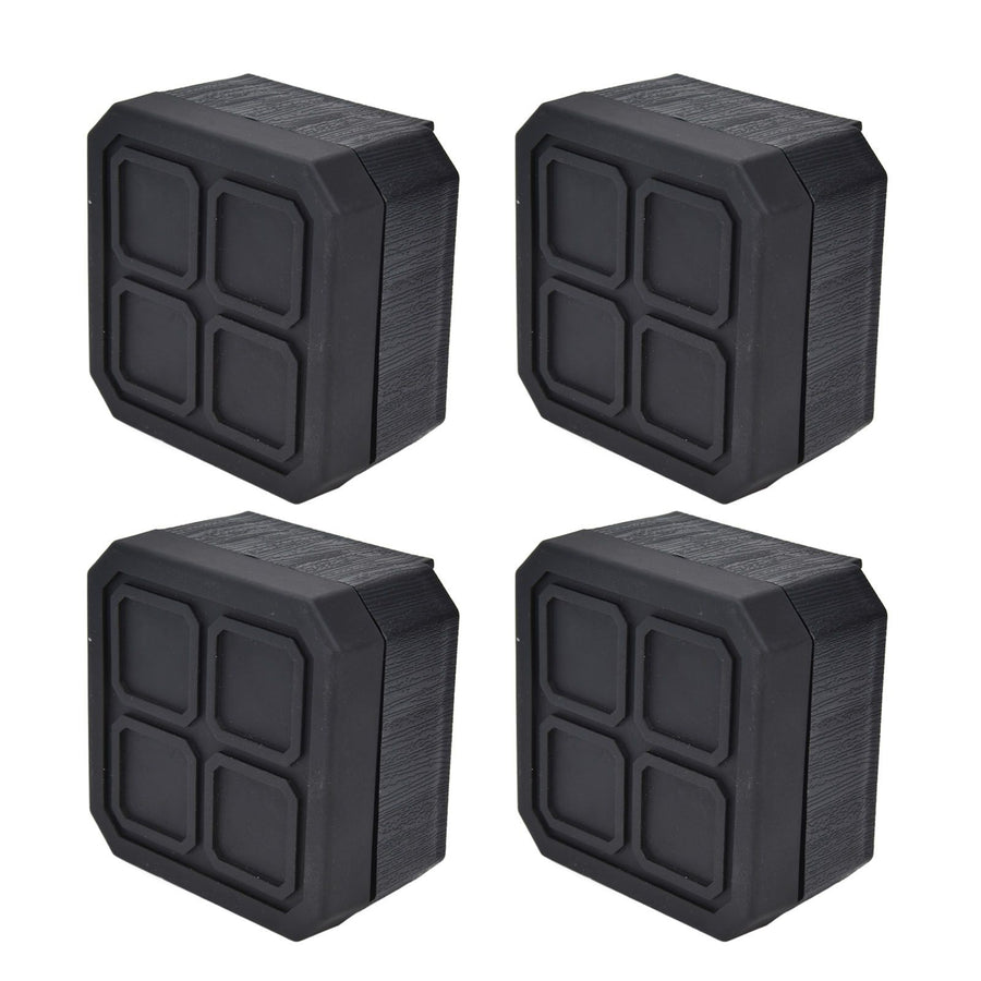 4Set Chair Leg Floor Protectors Square Rubber Non Slip Furniture Leg Pads for Home Bedroom