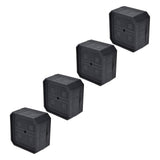 4Set Chair Leg Floor Protectors Square Rubber Non Slip Furniture Leg Pads for Home Bedroom - Side View