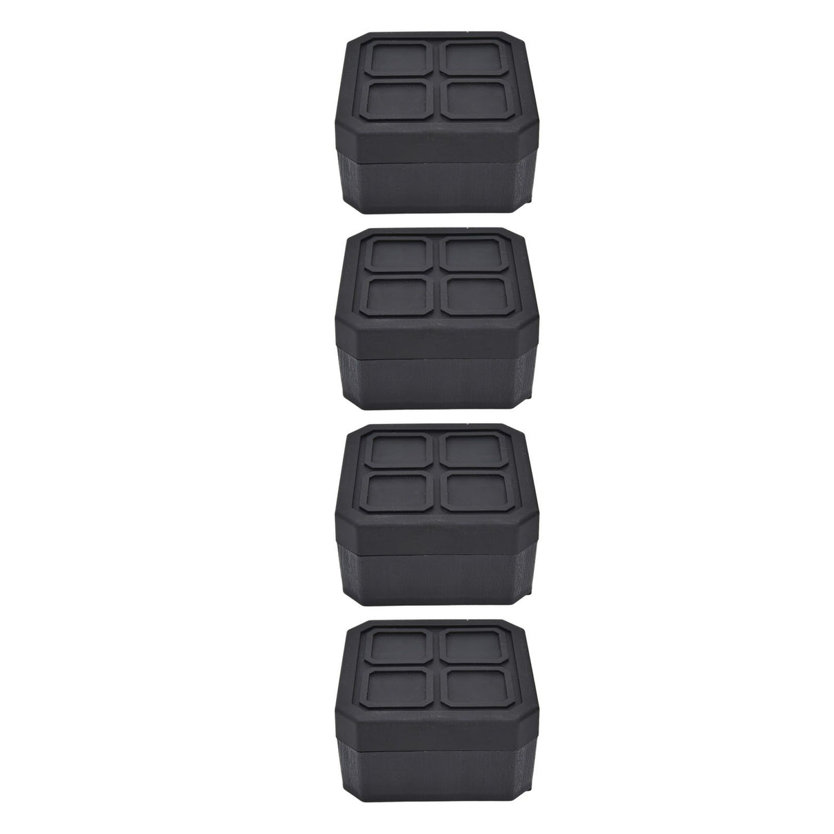 4Set Chair Leg Floor Protectors Square Rubber Non Slip Furniture Leg Pads for Home Bedroom