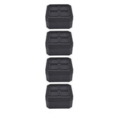 4Set Chair Leg Floor Protectors Square Rubber Non Slip Furniture Leg Pads for Home Bedroom - Top-Down View