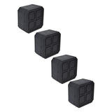 4Set Chair Leg Floor Protectors Square Rubber Non Slip Furniture Leg Pads for Home Bedroom - 45-Degree Angle
