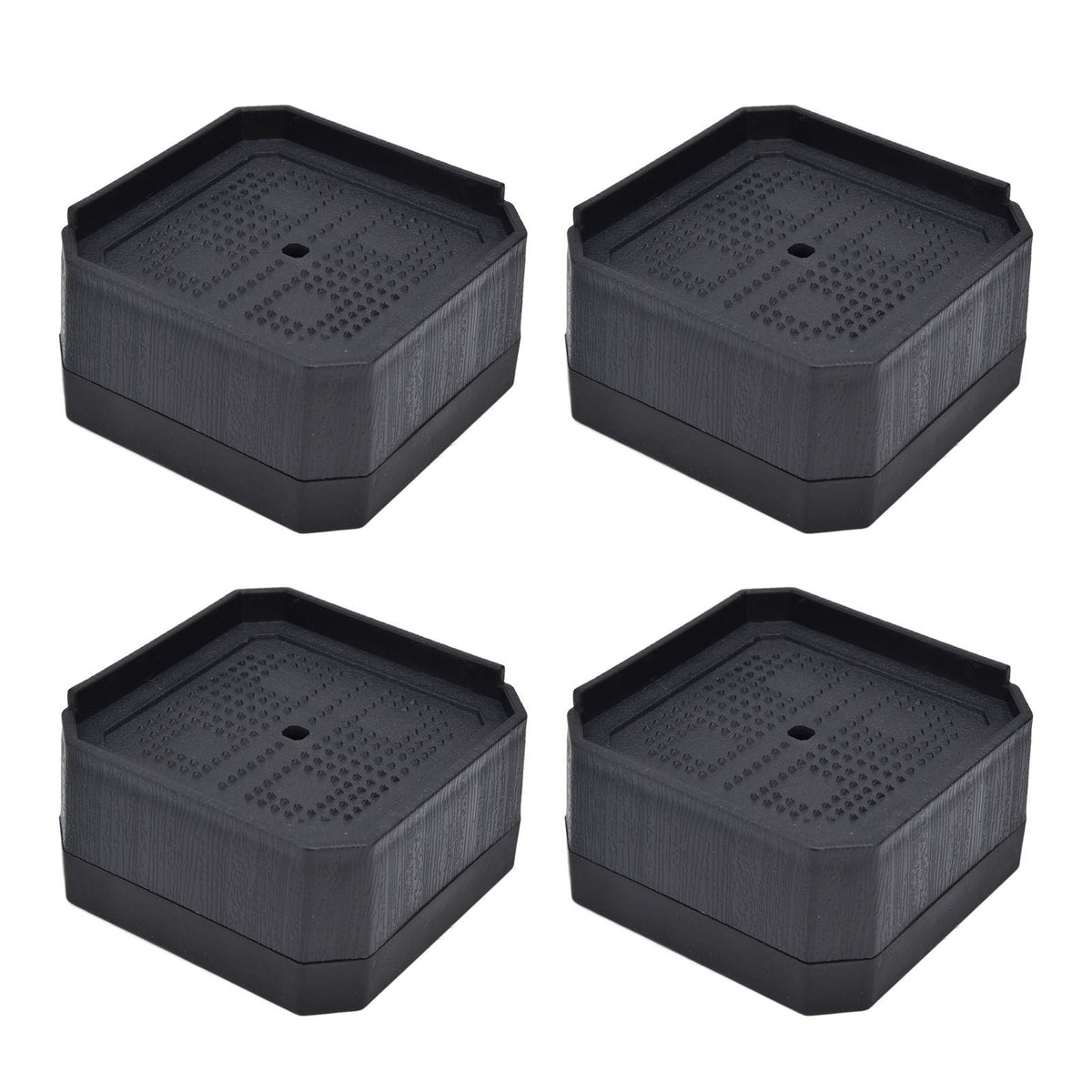 4Set Chair Leg Floor Protectors Square Rubber Non Slip Furniture Leg Pads for Home Bedroom