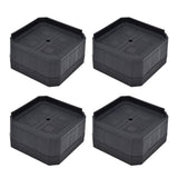 4Set Chair Leg Floor Protectors Square Rubber Non Slip Furniture Leg Pads for Home Bedroom - Rear View