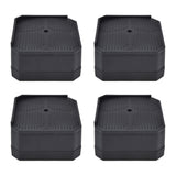 4Set Chair Leg Floor Protectors Square Rubber Non Slip Furniture Leg Pads for Home Bedroom - Close-Up Angle