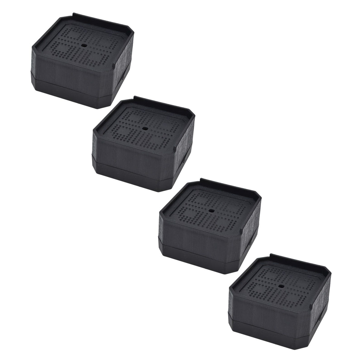 4Set Chair Leg Floor Protectors Square Rubber Non Slip Furniture Leg Pads for Home Bedroom