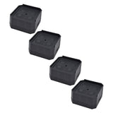 4Set Chair Leg Floor Protectors Square Rubber Non Slip Furniture Leg Pads for Home Bedroom