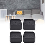 4Set Chair Leg Floor Protectors Square Rubber Non Slip Furniture Leg Pads for Home Bedroom