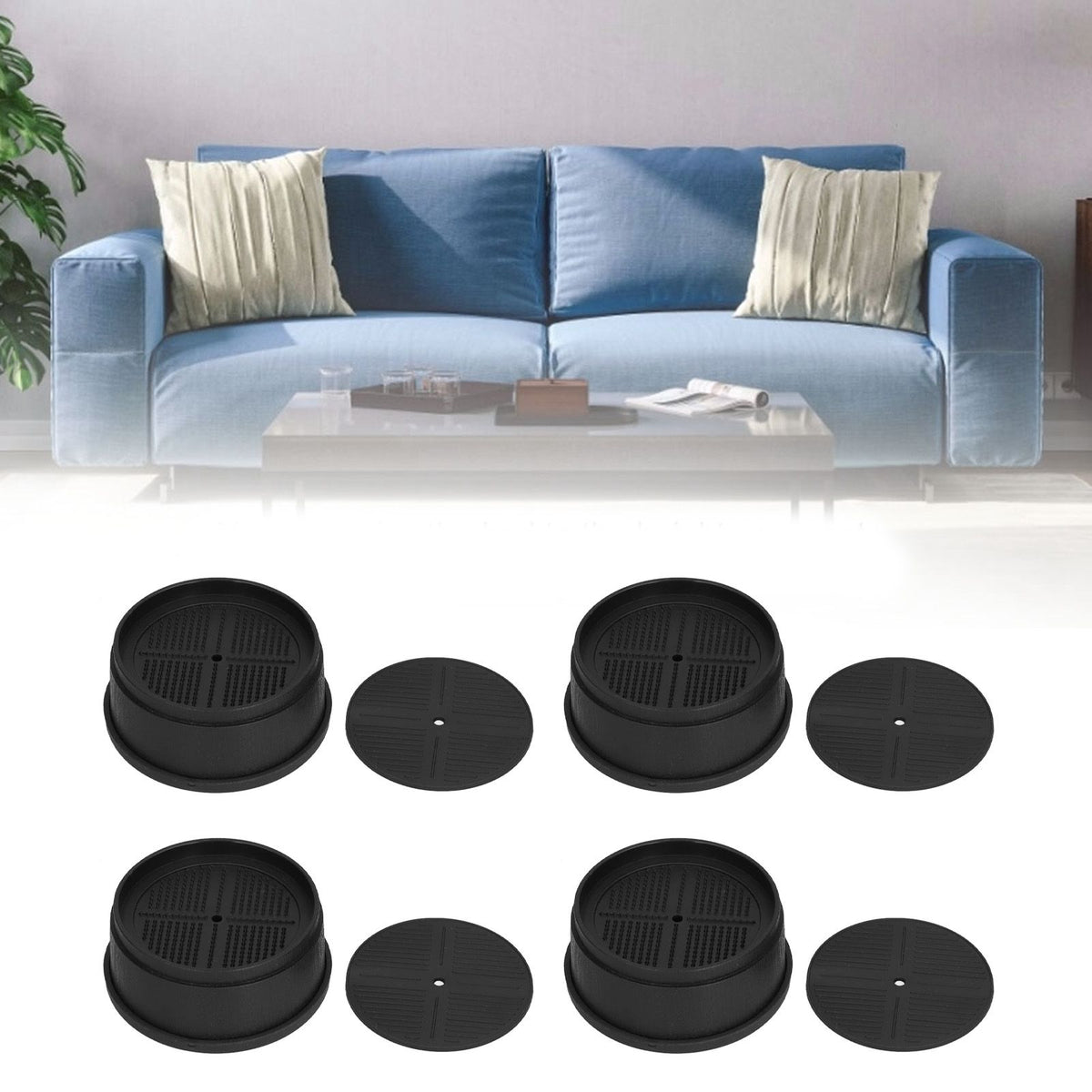Table Foot Protective Pad Anti Slip Round Furniture Leg Caps for Refrigerator Wheel Bed Chair Tea Table