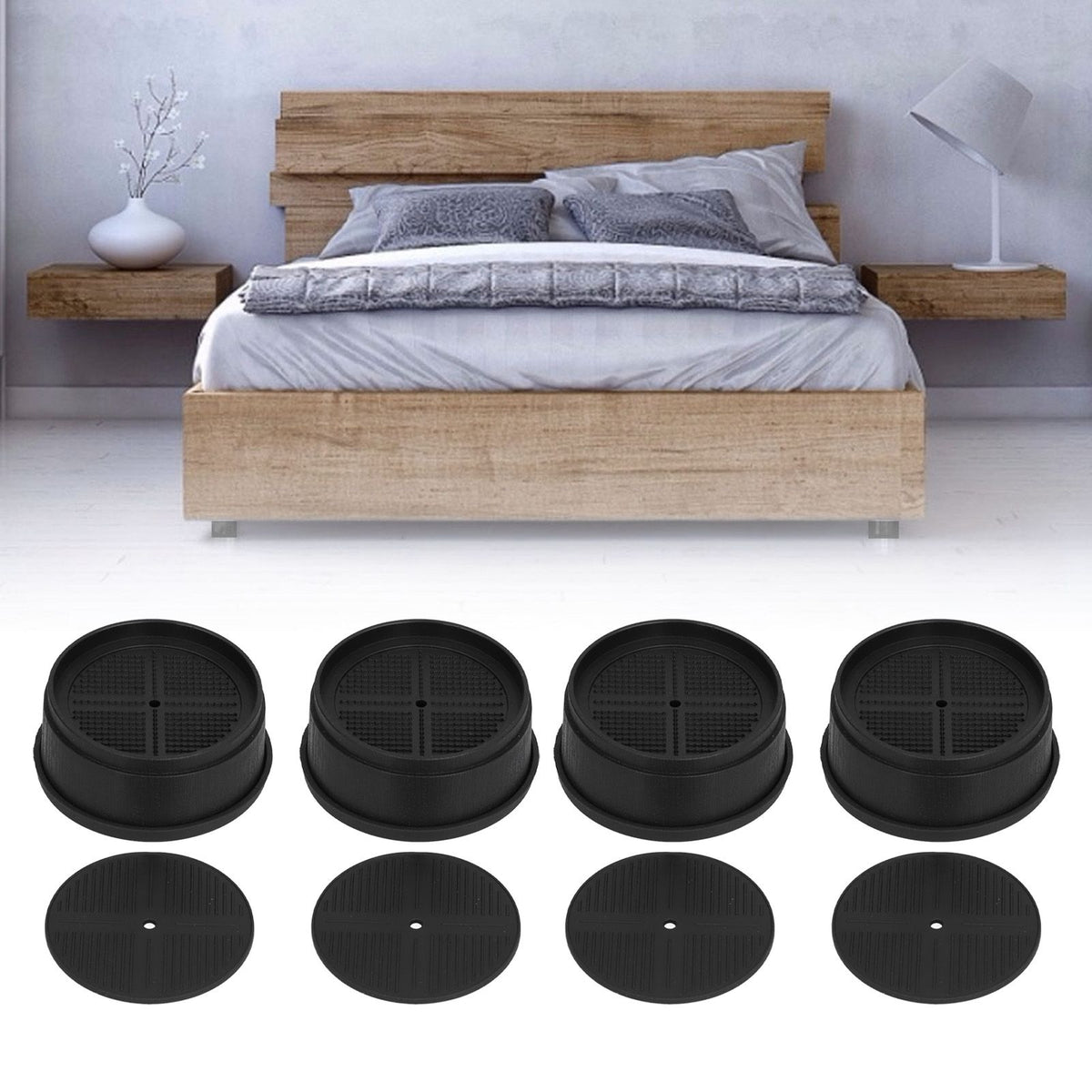 Table Foot Protective Pad Anti Slip Round Furniture Leg Caps for Refrigerator Wheel Bed Chair Tea Table
