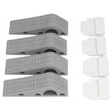 4Set Door Stoppers Non Slip Rubber Door Bottom Stop Wedge Accessories for Home Improvement - Front View