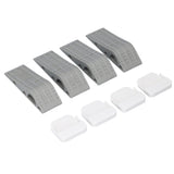 4Set Door Stoppers Non Slip Rubber Door Bottom Stop Wedge Accessories for Home Improvement - 45-Degree Angle