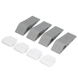 4Set Door Stoppers Non Slip Rubber Door Bottom Stop Wedge Accessories for Home Improvement - Rear View