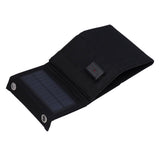 7.5W Solar Panel Kit Portable 5 Folding Solar Charger Bag with Carabiners for Mobile Phone Car Ship - Front View