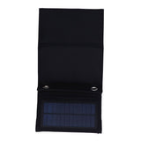 7.5W Solar Panel Kit Portable 5 Folding Solar Charger Bag with Carabiners for Mobile Phone Car Ship - Side View