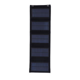 7.5W Solar Panel Kit Portable 5 Folding Solar Charger Bag with Carabiners for Mobile Phone Car Ship - Close-Up Angle