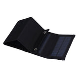 7.5W Solar Panel Kit Portable 5 Folding Solar Charger Bag with Carabiners for Mobile Phone Car Ship - Low Angle