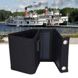 7.5W Solar Panel Kit Portable 5 Folding Solar Charger Bag with Carabiners for Mobile Phone Car Ship