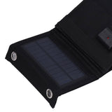 7.5W Solar Panel Kit Portable 5 Folding Solar Charger Bag with Carabiners for Mobile Phone Car Ship