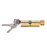 Cylinder Lock Door Locker Core Home Security System Tool Aluminum with Key for Cabinet Mailbox Drawer CupboardGold - 45-Degree Angle