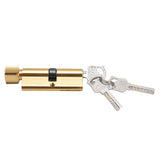Cylinder Lock Door Locker Core Home Security System Tool Aluminum with Key for Cabinet Mailbox Drawer CupboardGold