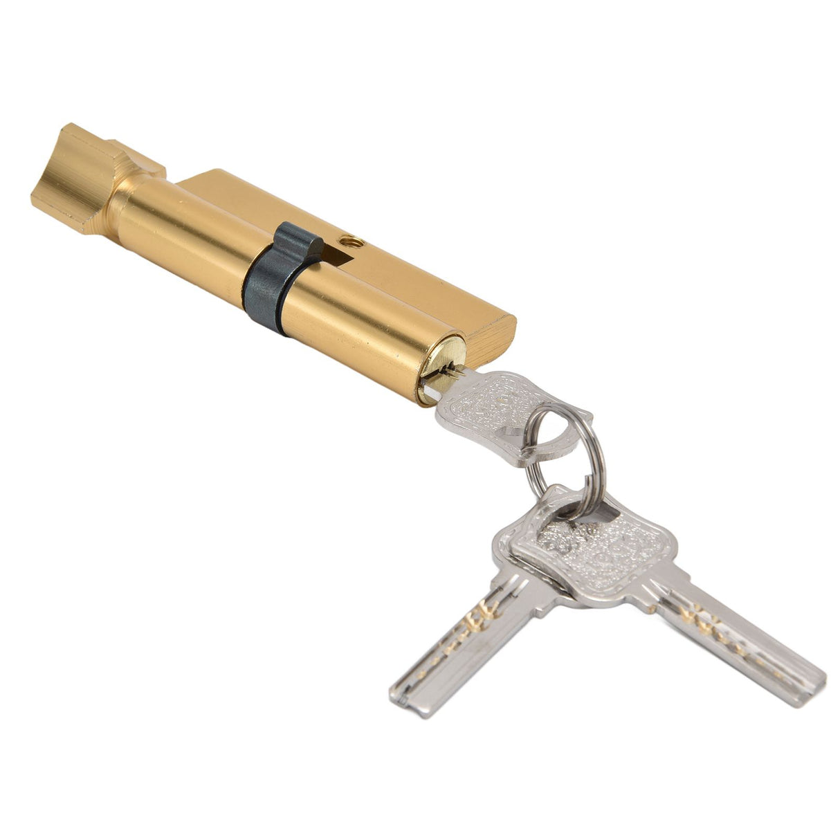Cylinder Lock Door Locker Core Home Security System Tool Aluminum with Key for Cabinet Mailbox Drawer CupboardGold