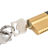 Cylinder Lock Door Locker Core Home Security System Tool Aluminum with Key for Cabinet Mailbox Drawer CupboardGold