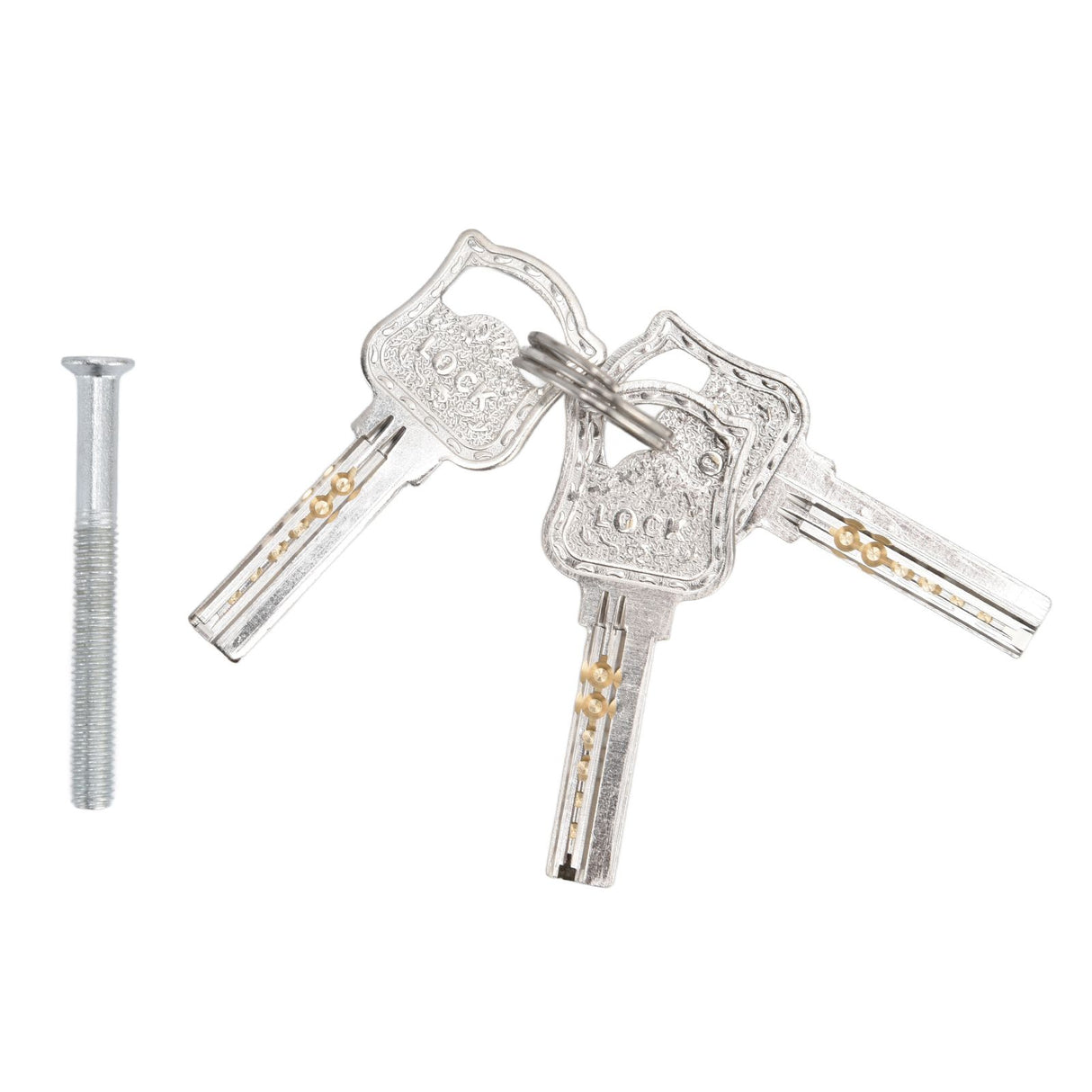 Cylinder Lock Door Locker Core Home Security System Tool Aluminum with Key for Cabinet Mailbox Drawer CupboardGold