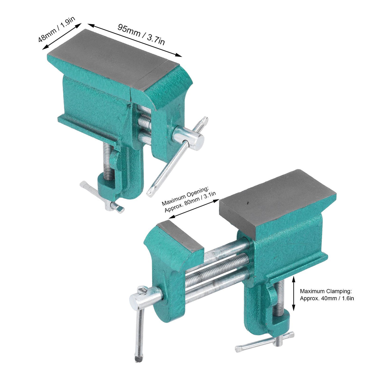 Bench Vise Stable Movement Wide High Strong Jaws Multifunctional Vise Clamp for Woodworking Industry
