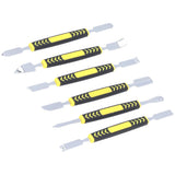 6PCS Metal Spudger Dual Ends Pry Opening Spudger Laptop Mobile Phone Pry Tool for Household Repair - Close-Up Angle