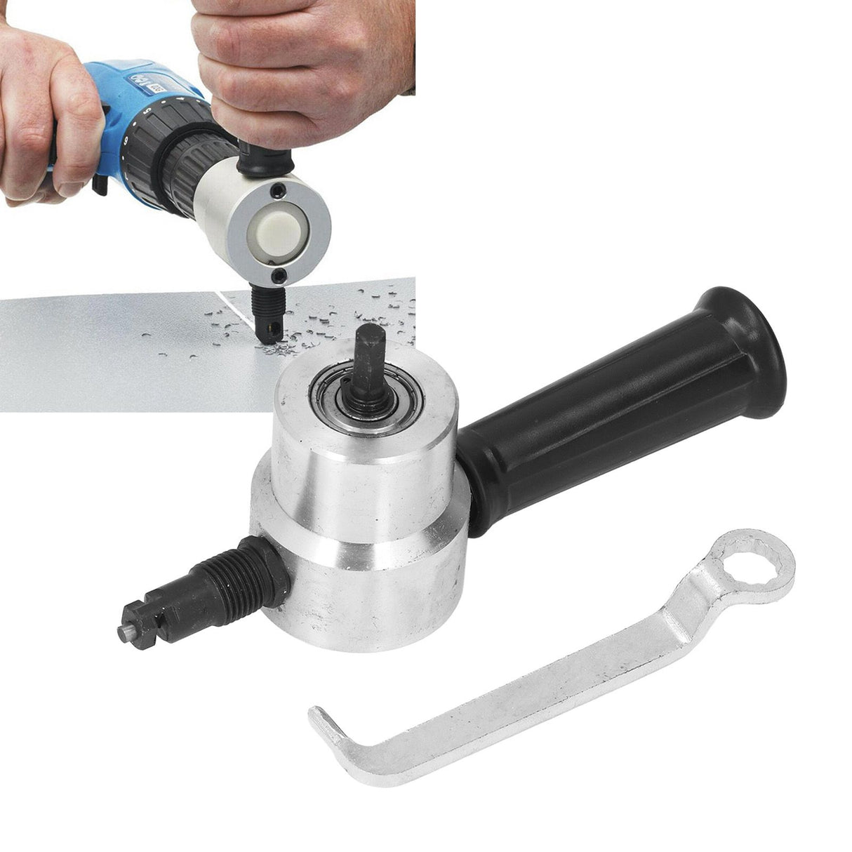 Double Head Metal Sheet Nibbler Cutter Portable Aluminium Alloy Electric Nibbler Cutting Tool